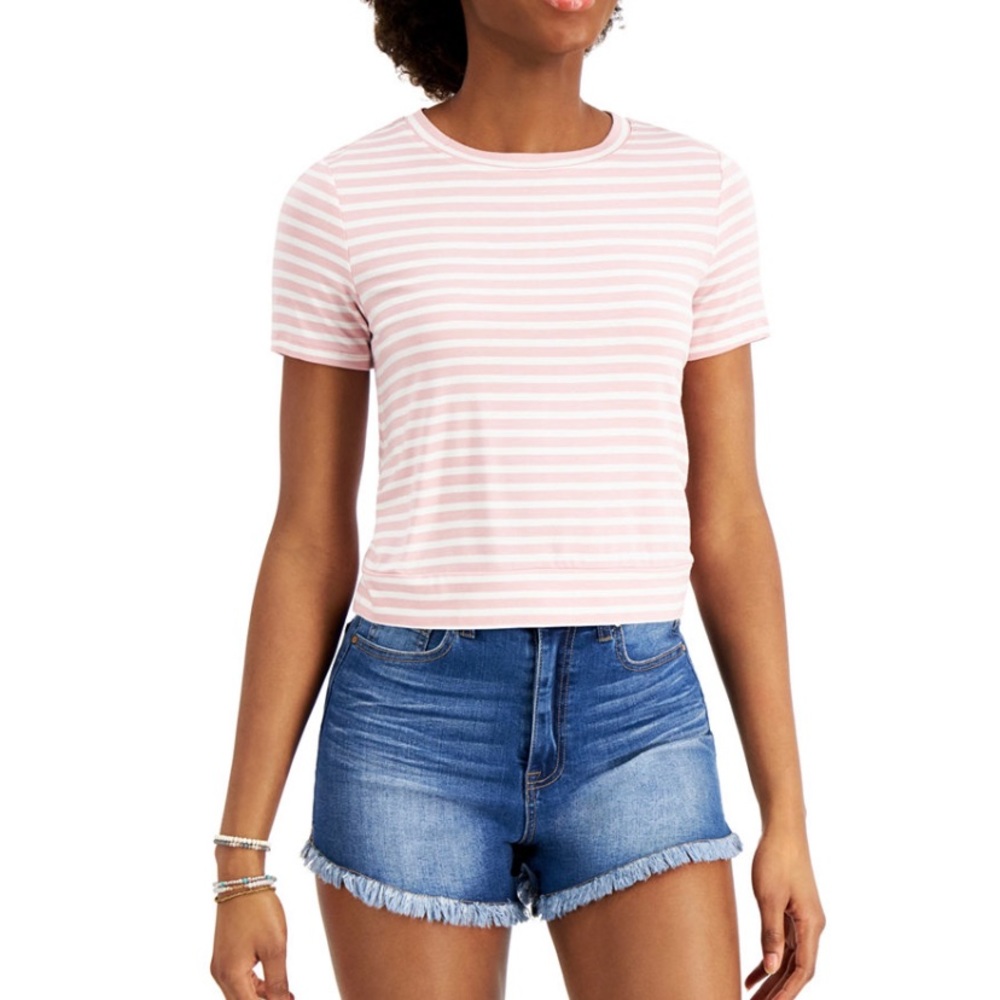 Self esteem juniors size large Tie back striped top